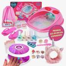 Kit de spa para pés Bubbly Girlz Glow in the Dark com kit de pedicure Kit de spa para pés Bubbly Girlz Glow in the Dark com kit de pedicure