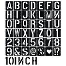 Kit de Stencil Yushanju 42 Peças 10" Letras Encaixáveis Kit de Stencil Yushanju 42 Peças 10" Letras Encaixáveis