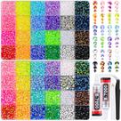 Kit de Strass Artesanal TINKRSTUFF 22.000 Peças Multicoloridas 3-5mm Kit de Strass Artesanal TINKRSTUFF 22.000 Peças Multicoloridas 3-5mm