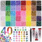 Kit de Strass de Resina Multicoloridos BELLEBOOST 45000 peças 3 mm