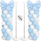 Kit de suporte de coluna de balão Charnoel Azul Claro Branco 168 cm Kit de suporte de coluna de balão Charnoel Azul Claro Branco 168 cm