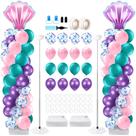 Kit de suporte de coluna de balão Kasyat Mermaid, conjunto de 2 com balões