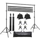 Kit de suporte de fundo FOTOCREAT 3x2m ajustável com bolsa de transporte