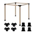 Kit de suporte de pérgola MEWSDEN 4x4, 4 peças de canto de ângulo reto de 3 vias Kit de suporte de pérgola MEWSDEN 4x4, 4 peças de canto de ângulo reto de 3 vias