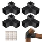 Kit de suporte de pérgola VEVOR 4 x 4" (tamanho interno 3,6 x 3,6) 4 unidades Kit de suporte de pérgola VEVOR 4 x 4" (tamanho interno 3,6 x 3,6) 4 unidades