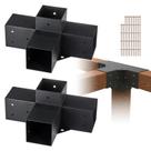 Kit de suporte de pérgola VEVOR 4x4" (tamanho interno 3,6x3,6") 2 unidades Kit de suporte de pérgola VEVOR 4x4" (tamanho interno 3,6x3,6") 2 unidades