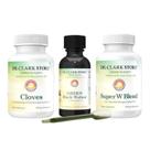 Kit de suporte e limpeza do intestino Dr Clark Store com tintura verde