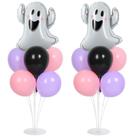 Kit de suporte para balões Halloween Ghost Party, 2 conjuntos com papel alumínio fantasma Kit de suporte para balões Halloween Ghost Party, 2 conjuntos com papel alumínio fantasma