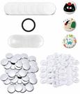 Kit de Suprimentos para Botton Maker UCEC 58 mm, 100 Peças, Kit DIY