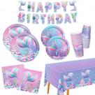 Kit de suprimentos para festas Gatherfun Mermaid Birthday 25 Convidados