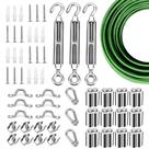 Kit de suspensão String Light Litcher em aço inoxidável de 100 pés