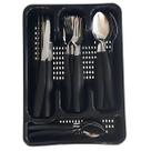 Kit de Talheres Canada Preto 24 Peças Ke Home