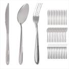 Kit de Talheres de Mesa Colher Faca Garfo Premium Aço Inox Restaurante Buffet Casamento Jantar
