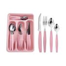 Kit de Talheres Inox Canadá 25 Peças Faqueiro Colher Sopa Sobremesa Garfo Faca Kehome