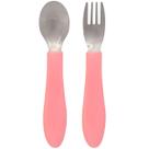 Kit de Talheres Kids em Inox BubaZoo Rosa (6m+) Buba Kit de Talheres Kids em Inox BubaZoo Rosa (6m+) Buba