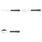 Kit de Talheres para Restaurante Garfo Faca Colher- 60 pçs de cada - Lâmina com dentes e serra