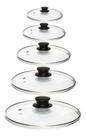 Kit de Tampas Avulso Vidro Temperado Para Panelas 16 18 20 22 24 26 Cm
