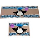 Kit de Tapete de Cozinha Veludo 2 Peças Pinguim J. Serrano Kit de Tapete de Cozinha Veludo 2 Peças Pinguim J. Serrano