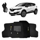 Kit de tapetes 3 peças específico Captur 2017 18 19 20 2021 Carpete Preto