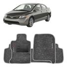 Kit de tapetes 3 Peças específico New Civic 2007 08 09 10 11 12 2013 Carpete Grafite