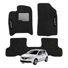 Kit de tapetes 3 peças específico Sandero 2014 ... 2016 Carpete Preto