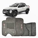 Kit de tapetes 5 peças Epecífico Strada Adv. Cab. Dupla Locker 2013 / 2020 Carpete Grafite