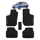 Kit de tapetes 5 peças específico Corsa Wind 1997 98 99 00 01 2002 Carpete Preto