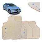 Kit de tapetes 5 peças específico Jetta TSI 2015 16 17 18 19 2020 Carpete Bege