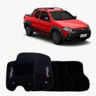 Kit de tapetes 5 peças específico Strada Cab. Dupla 2013 14 15 ... 17 18 2019 Carpete Preto Kit de tapetes 5 peças específico Strada Cab. Dupla 2013 14 15 ... 17 18 2019 Carpete Preto