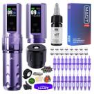 Kit de tatuagem MAST TATTOO Mast Fold2 Pro sem fio com 2 baterias