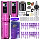 Kit de tatuagem MAST TATTOO Mast Fold2 Pro sem fio com 2 baterias