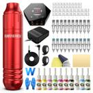 Kit de tatuagem Wormhole Tattoo Rotary Machine 20 agulhas de cartucho