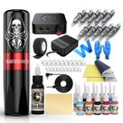 Kit de tatuagem Wormhole Tattoo WTK187 com pistola de tatuagem 11 tintas