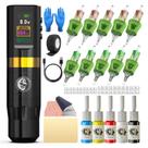 Kit de tatuagem Wormhole Tattoo WTK313 com caneta de tatuagem sem fio