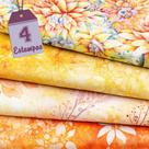 Kit de Tecido Batik Amarelo (30X70) 4 Estampas