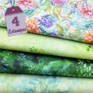 Kit de Tecido batik Verde (30X70) 4 Estampas