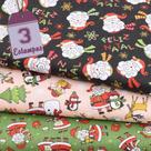 Kit de Tecido Jingle Bells (30x70) 3 Estampas