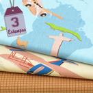 Kit de Tecido Mapa Mundi (30x70) 3 Estampas