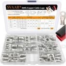 Kit de terminais de cabo de bateria SVAAR 4 6 8 AWG, cobre estanhado 56 unidades