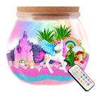 Kit de terrário AOFEGRLT Unicorn com iluminação LED para meninas de 4 a 12 anos