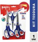 Kit De Tesoura C/ 3un Navy+pro