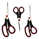 Kit de Tesouras 3 peças 20 cm. 19 cm. e 14 cm. Linha Prátika SQ-3253 Kit de Tesouras 3 peças 20 cm. 19 cm. e 14 cm. Linha Prátika SQ-3253