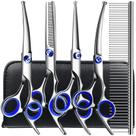 Kit de Tesouras para Tosa de Cães TINMARDA 6 em 1 Titanium