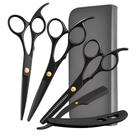Kit de Tesouras Profissionais para Cabeleleiro e Barbeiros com Fio Laser, Fio Navalha e Desfiadeira Kit de Tesouras Profissionais para Cabeleleiro e Barbeiros com Fio Laser, Fio Navalha e Desfiadeira