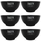 Kit De Tigelas Bowls 440ml Manhattan Preto Para Lamen Miojo - 6 Unidades Kit De Tigelas Bowls 440ml Manhattan Preto Para Lamen Miojo - 6 Unidades