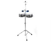 Kit de Timbalitos com Estante Torelli KT250 com 2 cowbells, 2 timbalitos, girafa de prato e clamp