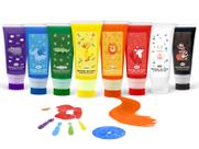 Kit de tinta para dedos Noosuna 8 cores lavável e atóxica Kit de tinta para dedos Noosuna 8 cores lavável e atóxica