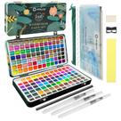 Kit de Tintas Aquarela Artecho com 168 Cores e Pincéis Kit de Tintas Aquarela Artecho com 168 Cores e Pincéis
