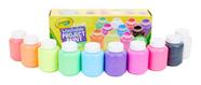 Kit de Tintas Neon Laváveis para Crianças Crayola 10 Cores 60ml