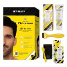 Kit de tintura de cabelo e barba CLEVERMAN Jet Black para homens